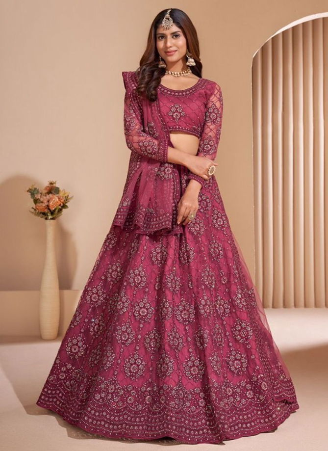 Bridal Heritage Colour Splash Alizeh Net Wholesale Lehenga Choli Collection